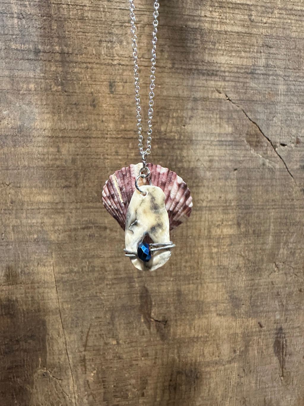 Ocean treasure oyster shell necklace