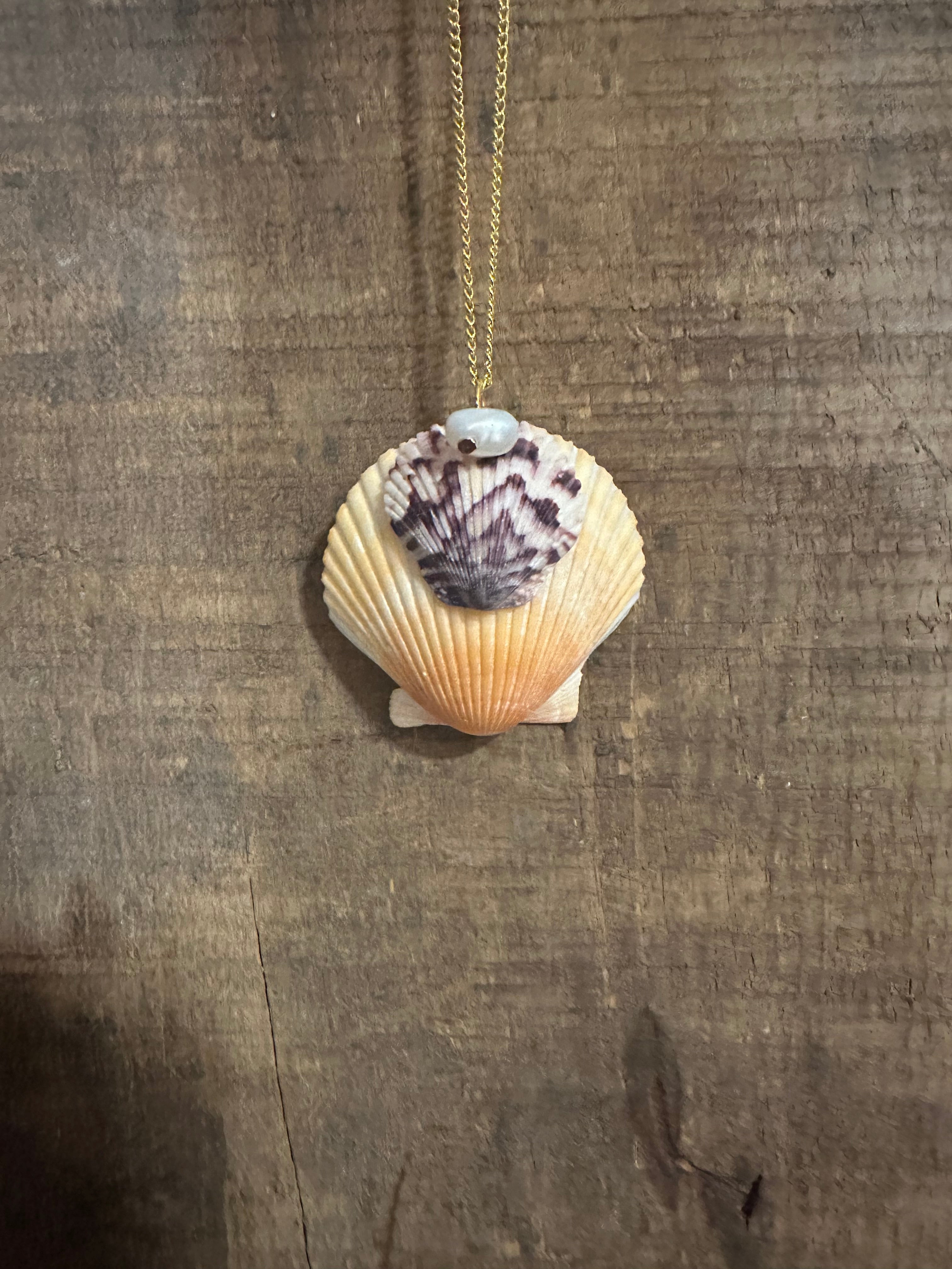 Golden Tide Shell Pendant