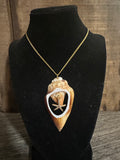 Seashell window pendant necklace