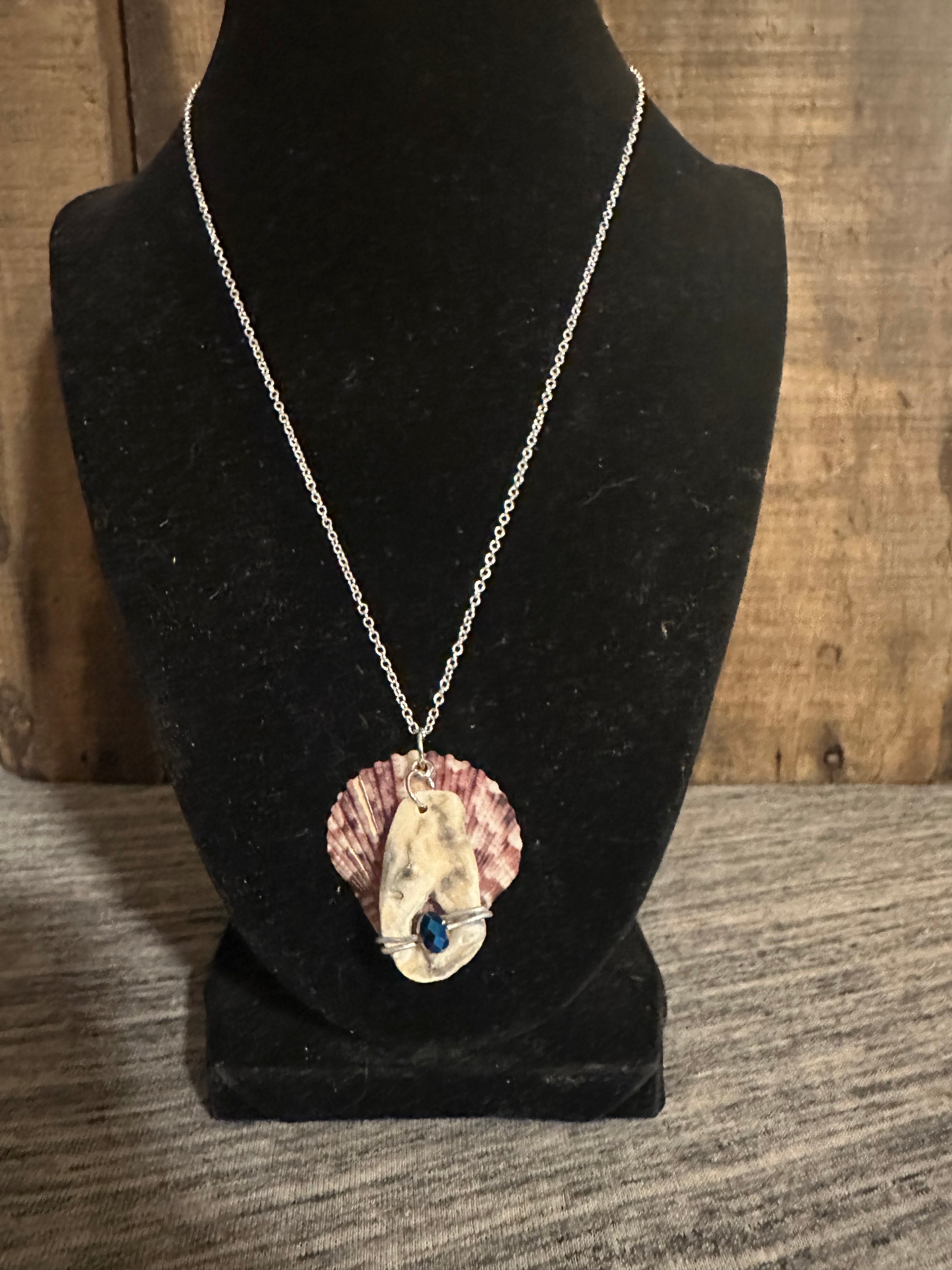 Ocean treasure oyster shell necklace