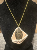 Ocean zen buddha shell necklace