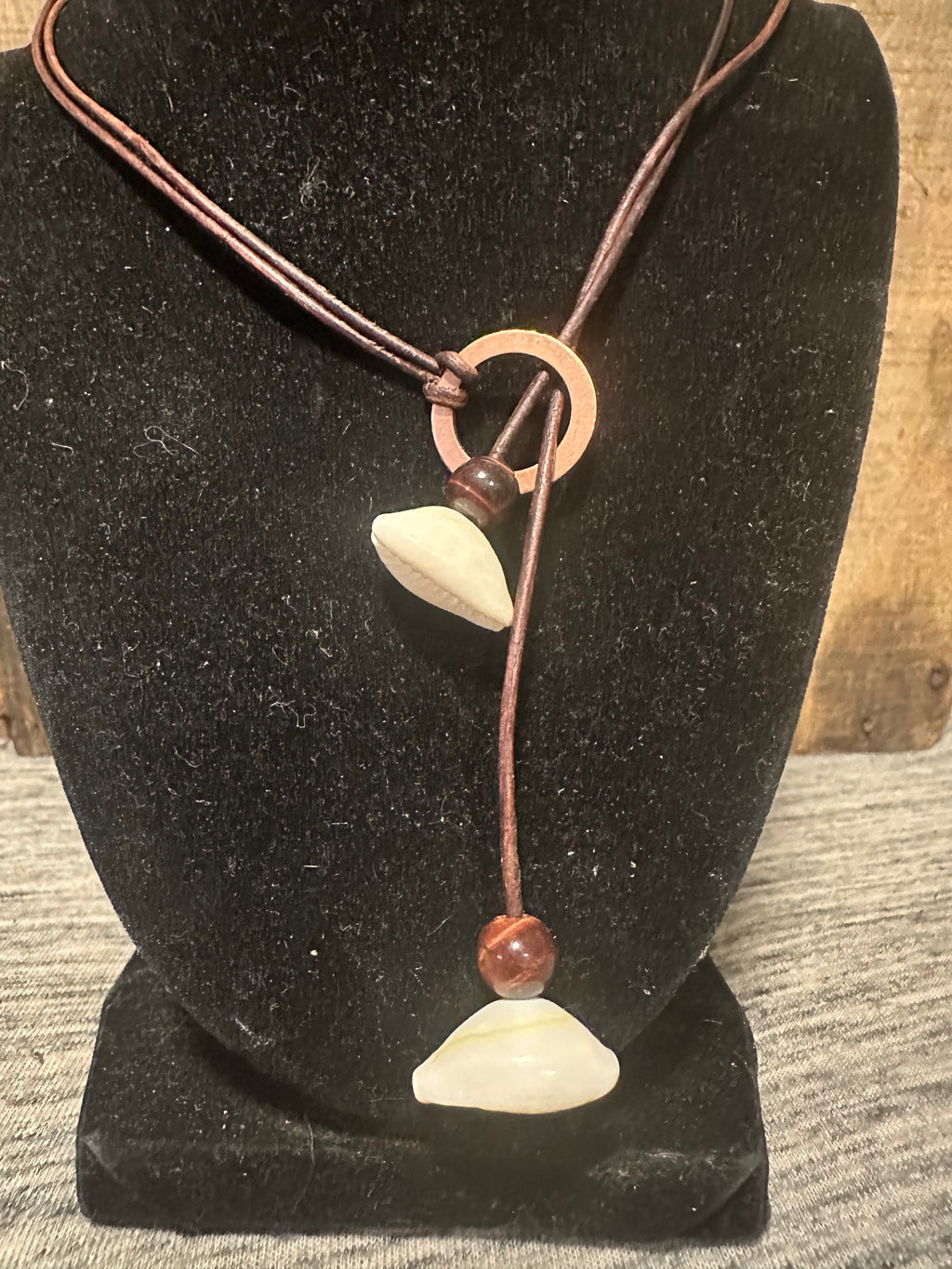 Cowrie tide boho wrap necklace