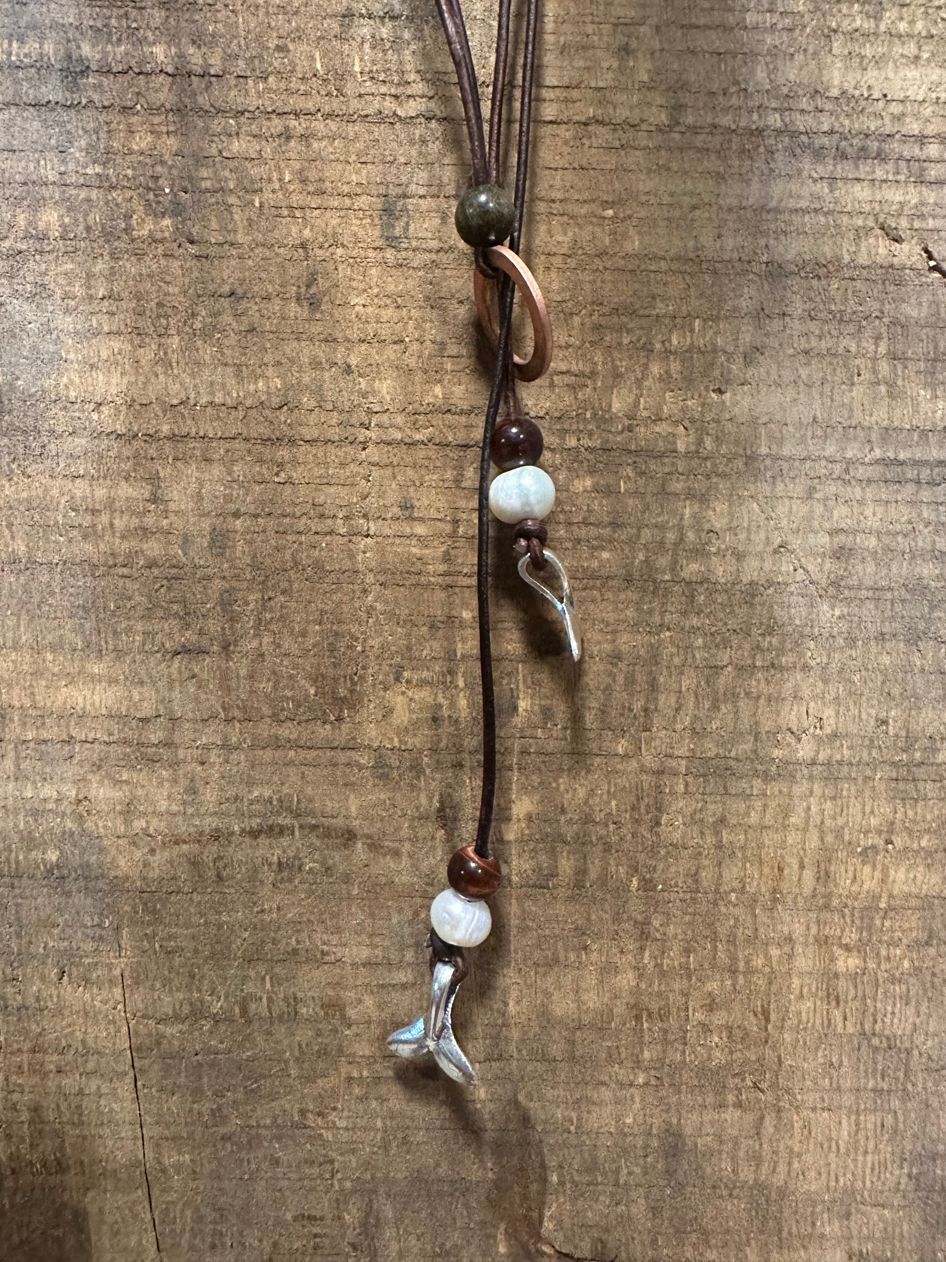 Tides of the sea mermaid tail wrap necklace