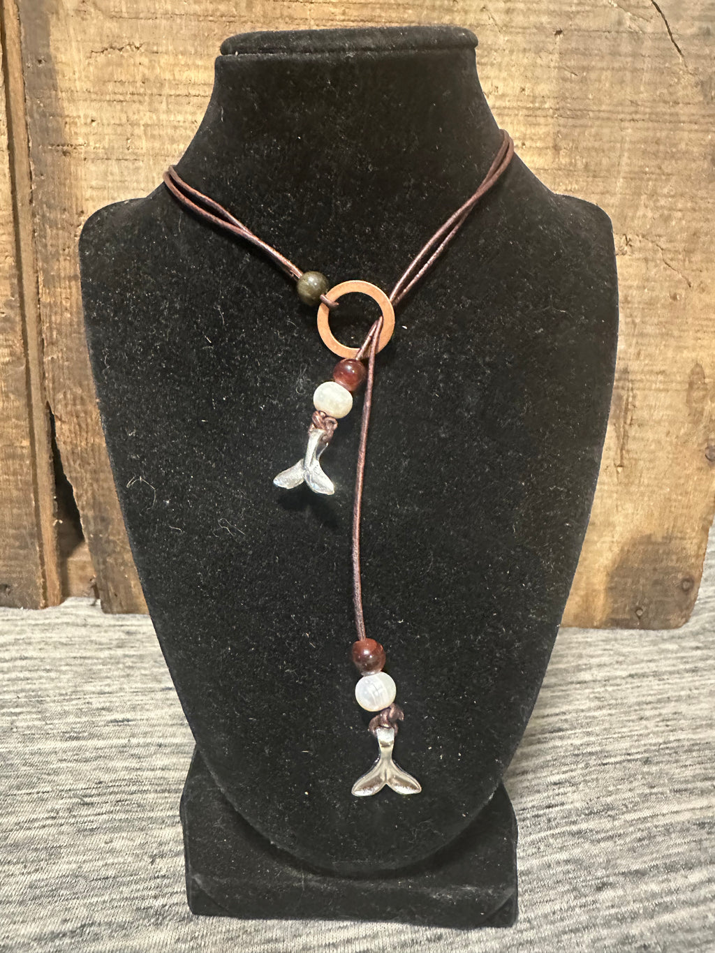 Tides of the sea mermaid tail wrap necklace